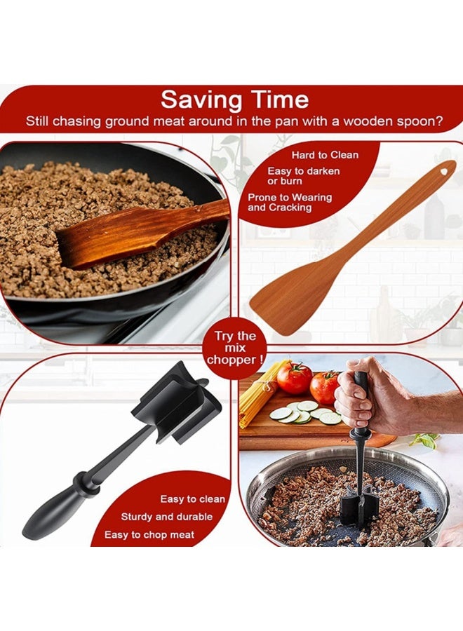 Plastic Meatchopper Handheld Meat Chopper Cooking Scraper Minced Meat Chopper Mixing Shovel - Image 5